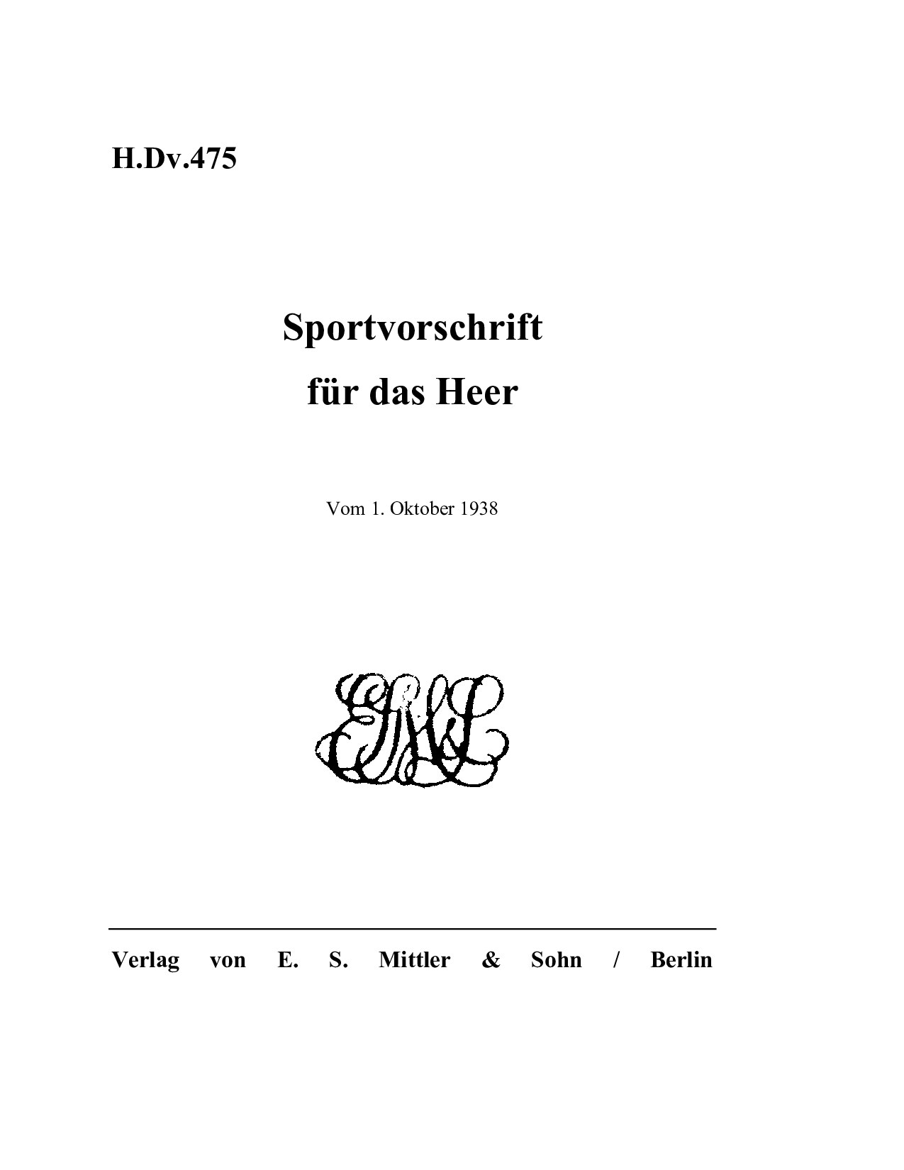 Sportsvorschrift für das Heer