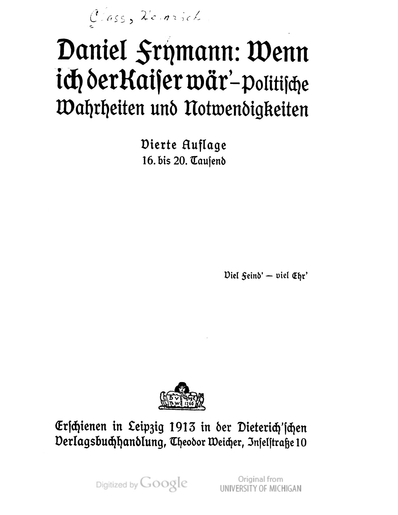 Wenn ich der Kaiser wär - politische Wahrheiten und Notwendigkeiten