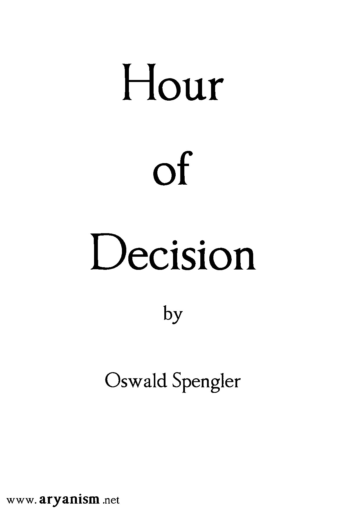 Hour of Decision