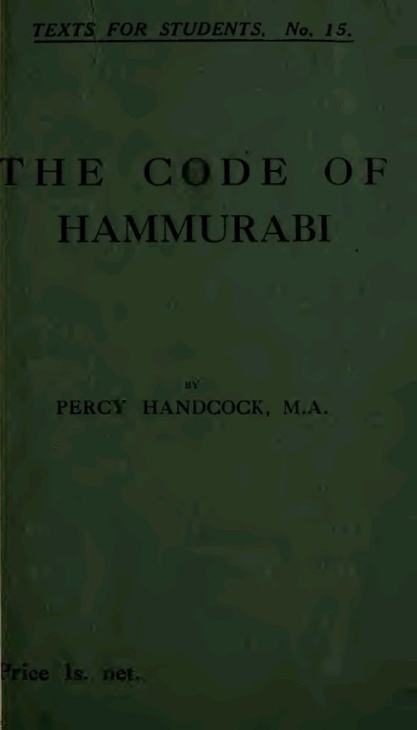 The Code of Hammurabi