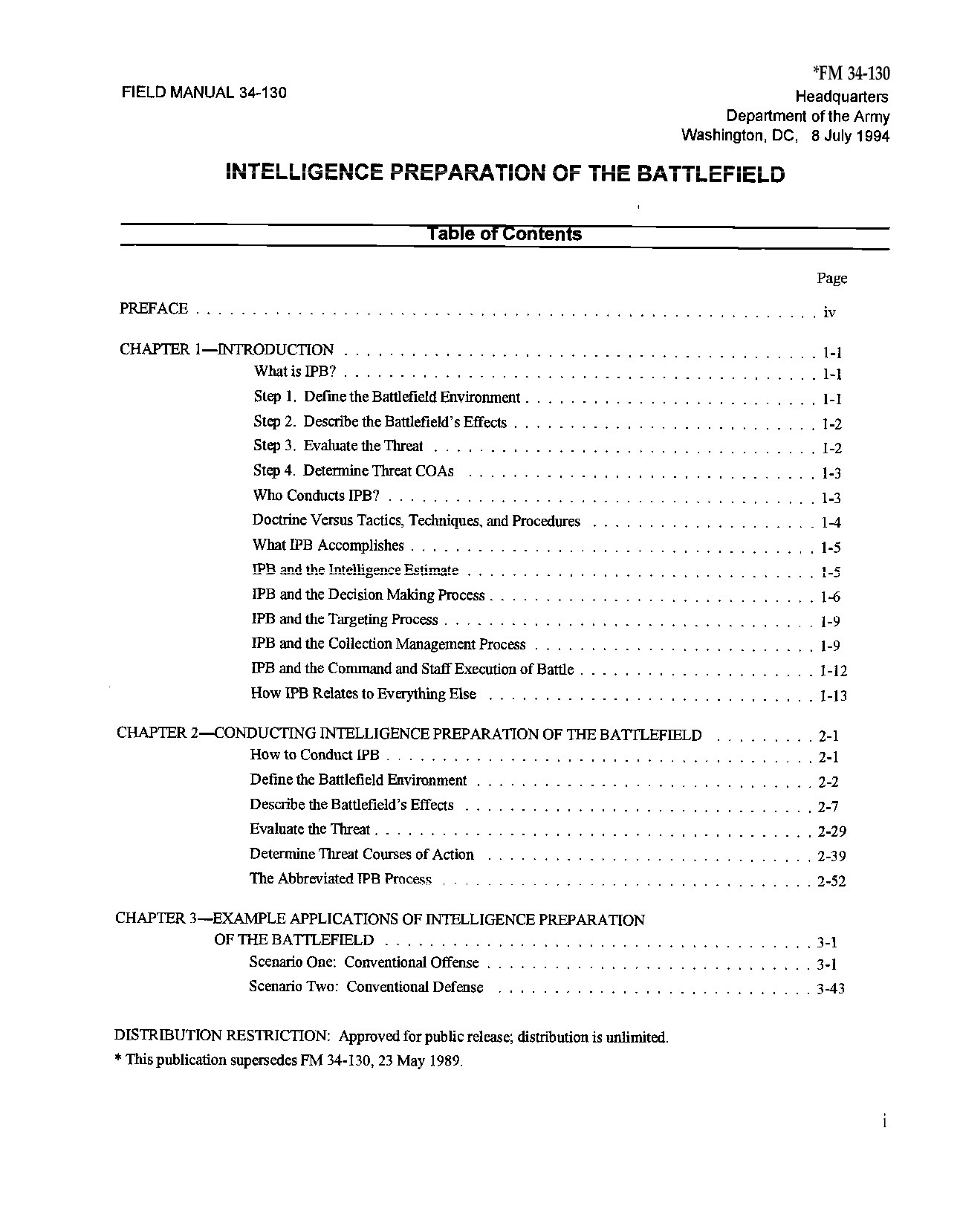 Intelligence Preparation of the Battlefield