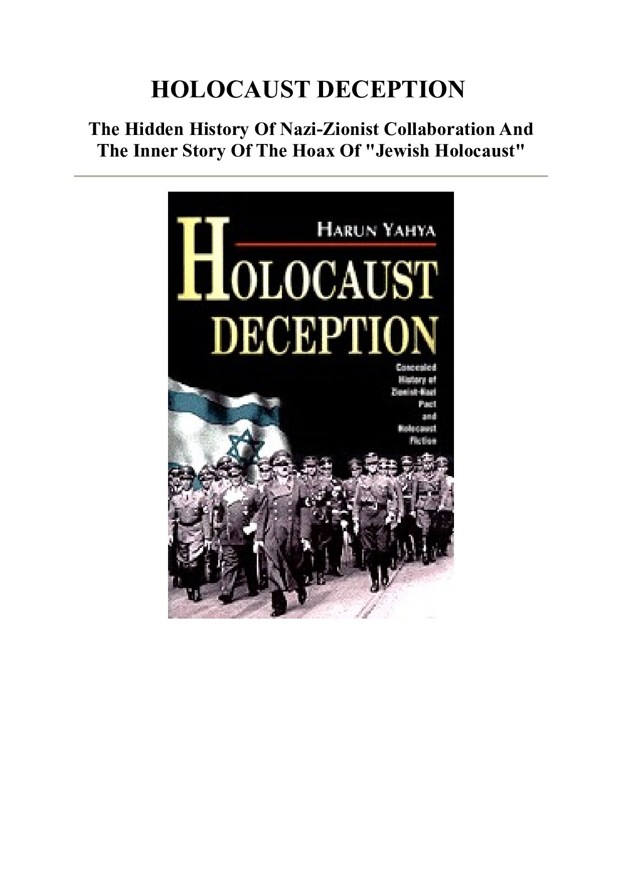 HOLOCAUST DECEPTION 