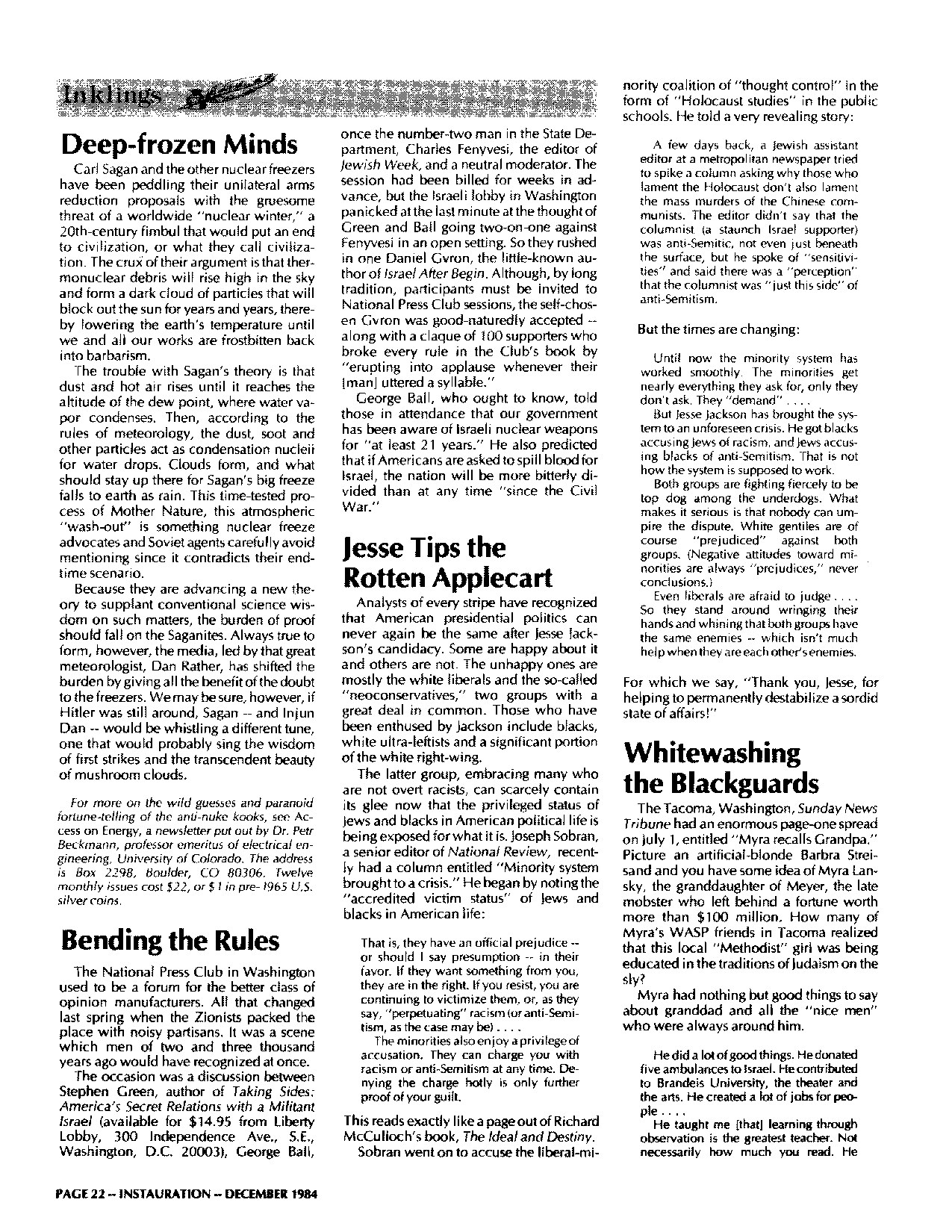 Instauration 1984 12 December Vol10  No1 pt2